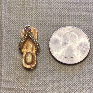 Flip Flop 14k gold plate charm